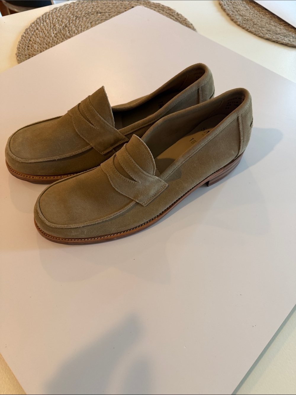Todd Snyder X Sanders Edwin Suede Loafers Tan Brown Sz 11.5.  NWOB. Box45